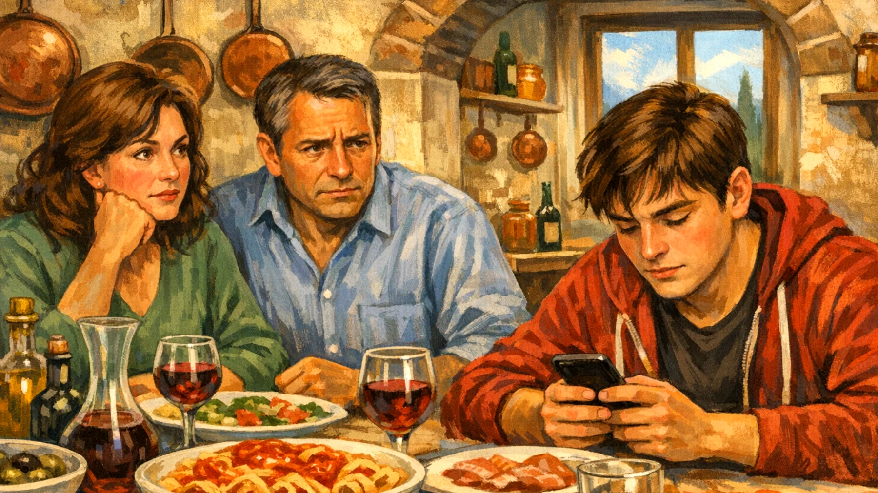 Genitori preoccupati per l'uso eccessivo di smartphone e videogiochi da parte dei figli giovani adulti, che interferisce con le relazioni familiari e le responsabilità quotidiane"