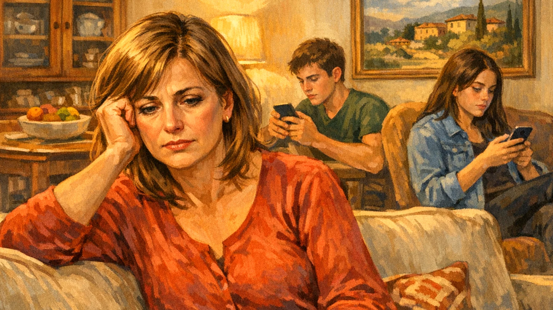 Una mamma fatica a trovare momenti significativi da trascorrere con i suoi figli adolescenti, sentendo che la relazione si sta deteriorando a causa della quotidianità frenetica e della mancanza di connessione emotiva profonda"