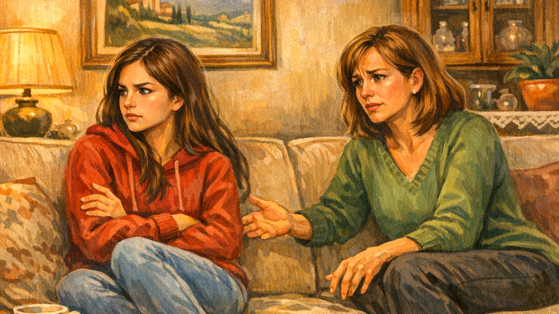 Una mamma fatica a instaurare un dialogo emotivamente profondo con la figlia adolescente, che si chiude sempre più in se stessa e risponde solo con monosillabi, evitando di condividere sentimenti, preoccupazioni o gioie quotidiane"