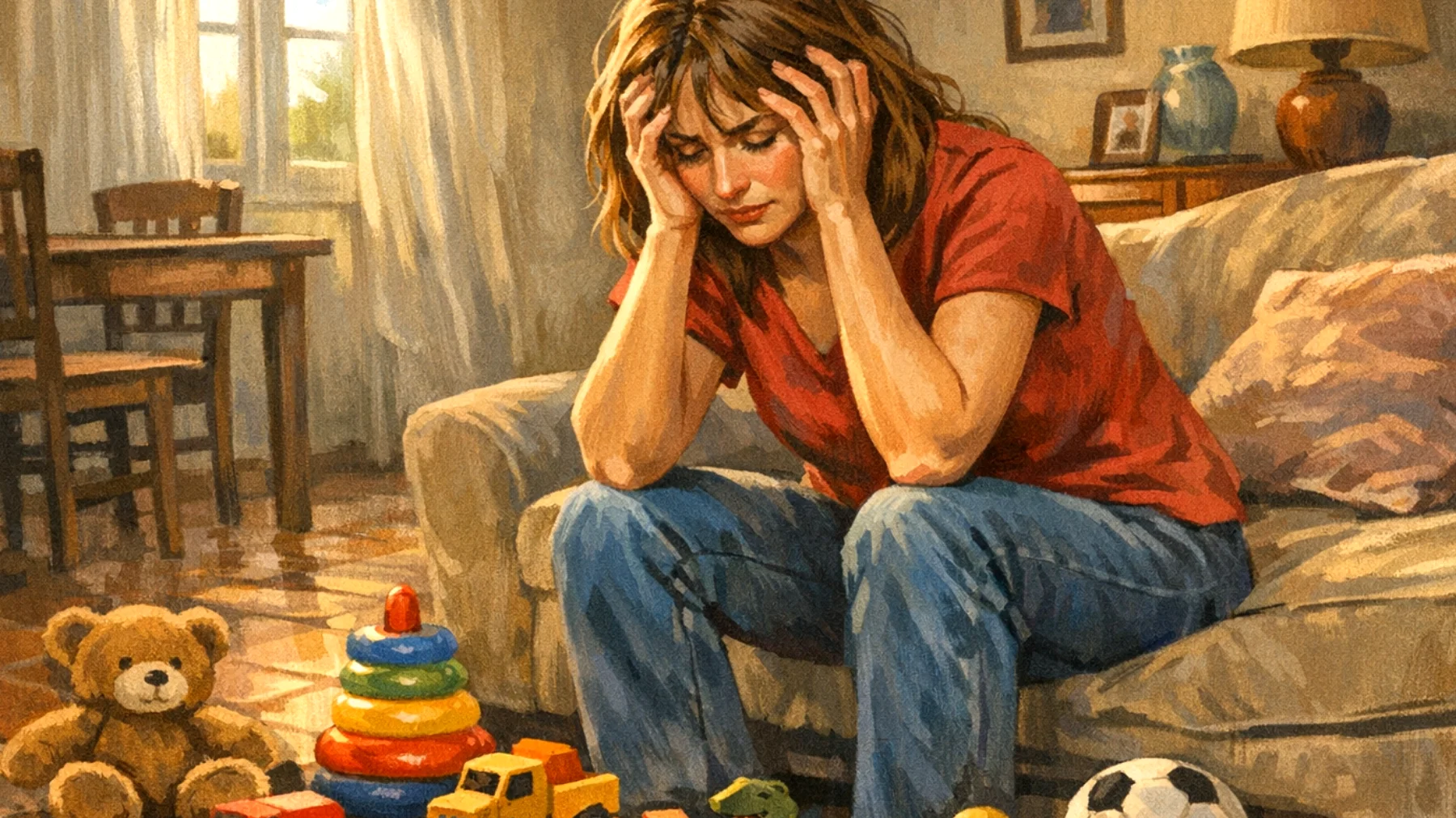 Una mamma con bambini piccoli vive costantemente nella paura per il loro futuro, manifestando ansia eccessiva riguardo al loro sviluppo, alle scelte educative, alle amicizie che costruiranno e alle opportunità che avranno. Questa preoccupazione costante la porta a sovrapensare ogni decisione quotidiana, dal tipo di scuola da scegliere alle attività extrascolastiche, fino alle abitudini alimentari, chiedendosi continuamente se sta facendo abbastanza o se le sue scelte potrebbero compromettere il benessere futuro dei figli."