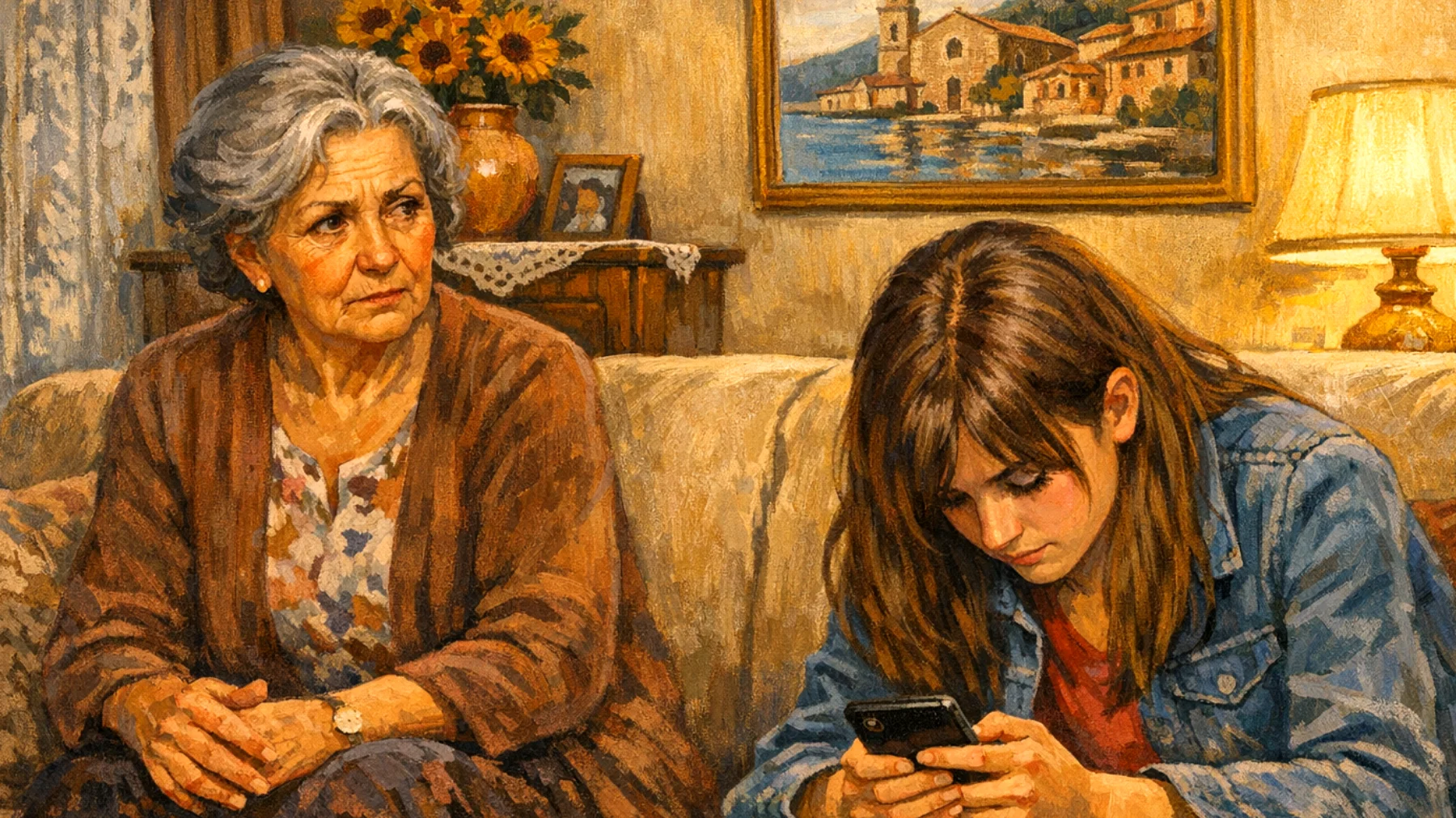 La nonna si sente impotente di fronte alla scarsa autostima della nipote adolescente, che si svaluta continuamente, evita situazioni sociali e si confronta negativamente con i coetanei sui social media"