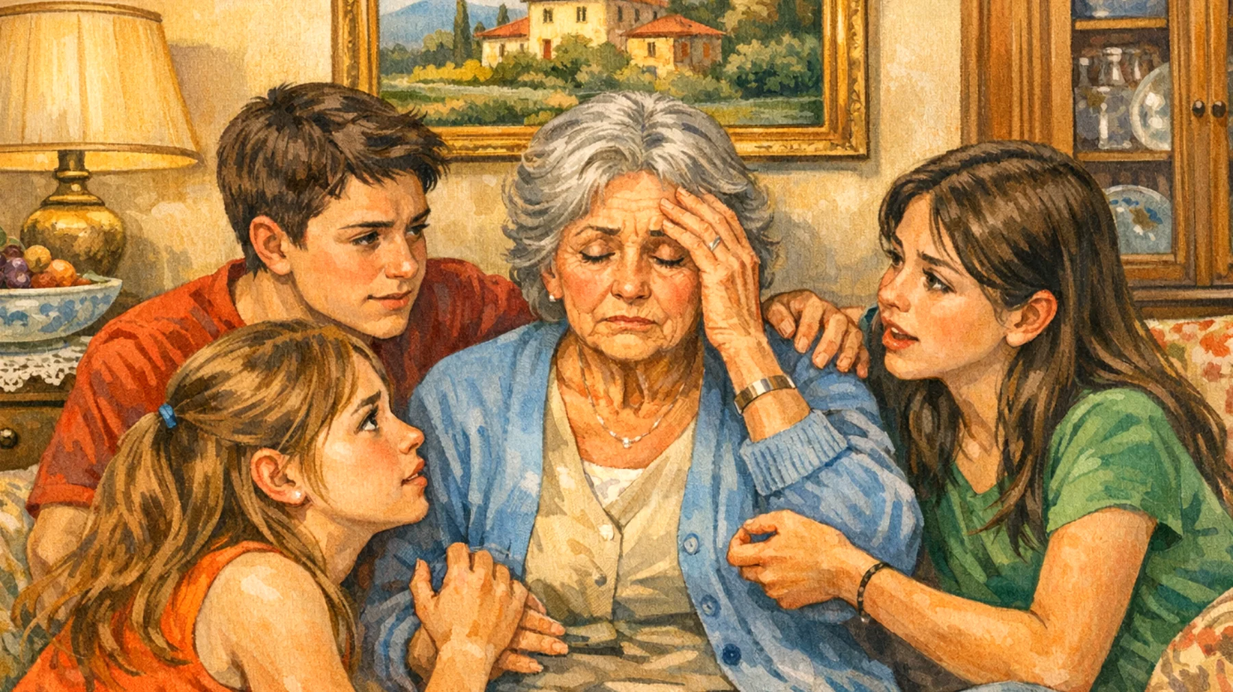 La nonna si trova in difficoltà perché i nipoti adolescenti mostrano una dipendenza eccessiva da lei, cercandola continuamente per ogni decisione o problema, faticando a sviluppare autonomia e capacità di gestione emotiva tipiche della loro età"