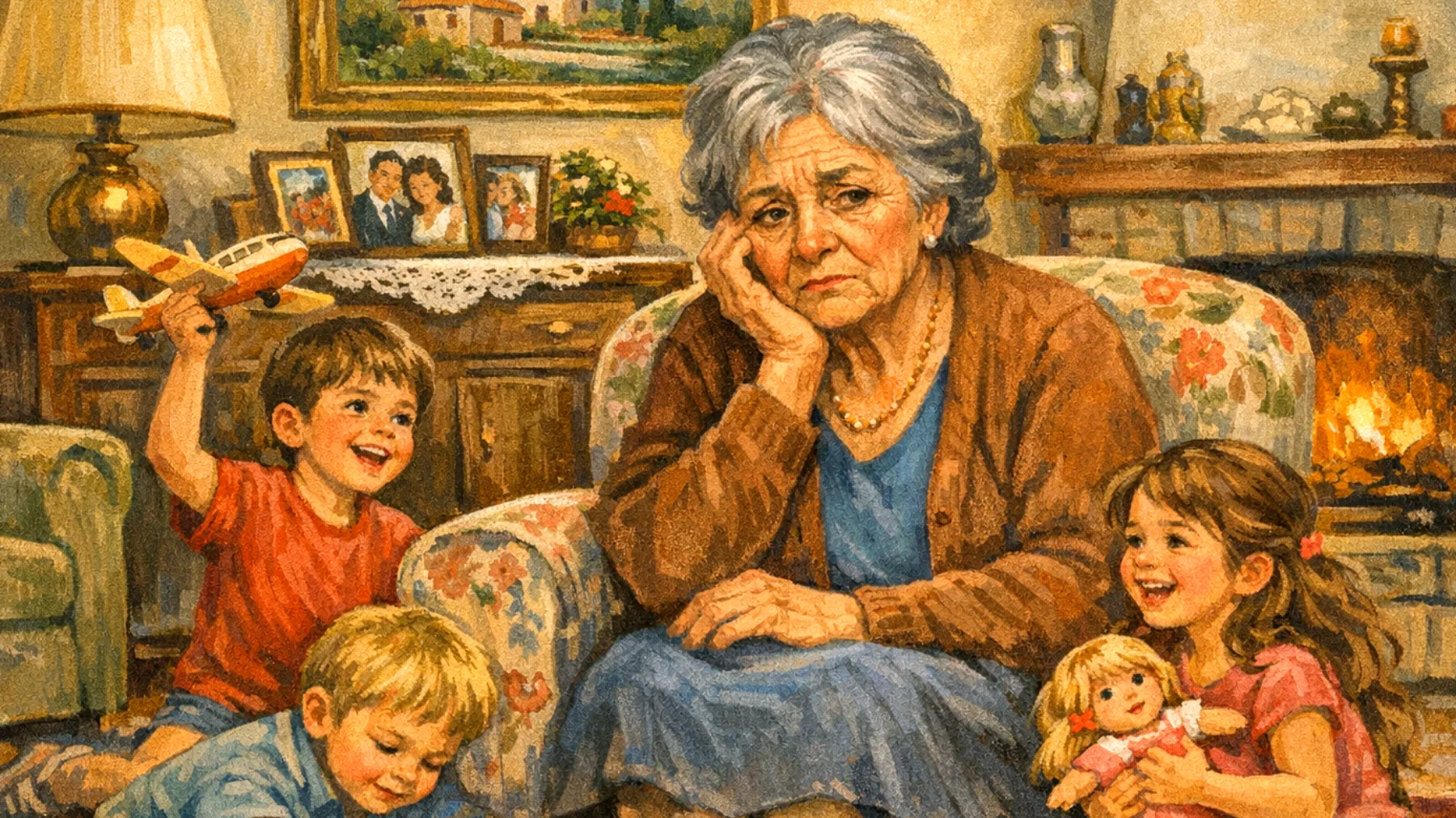 Nonna che fatica a stabilire limiti con i nipoti bambini per timore di deluderli o perdere il loro affetto"