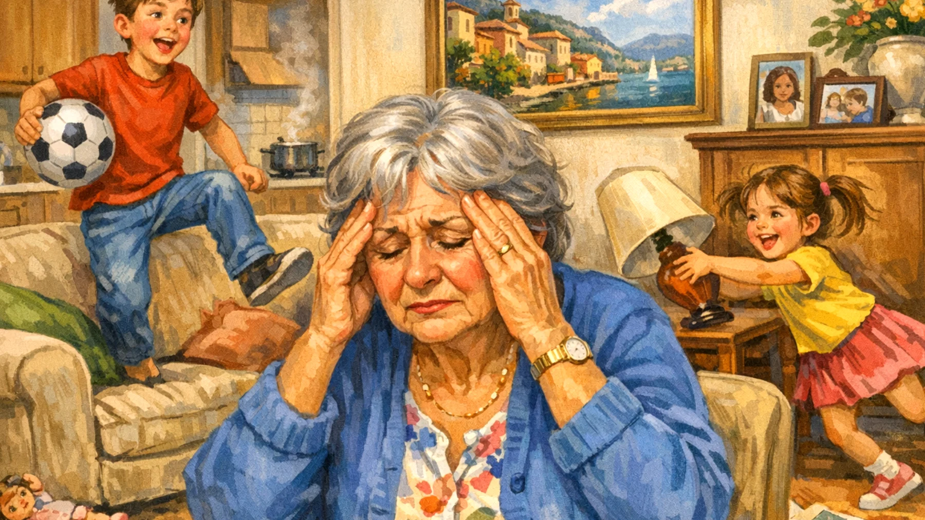 La nonna fatica a gestire i comportamenti impulsivi e oppositivi dei nipoti bambini quando sono affidati alle sue cure, sentendosi spesso sopraffatta dalle loro reazioni di ribellione e non sapendo come intervenire in modo efficace senza compromettere il rapporto affettivo"