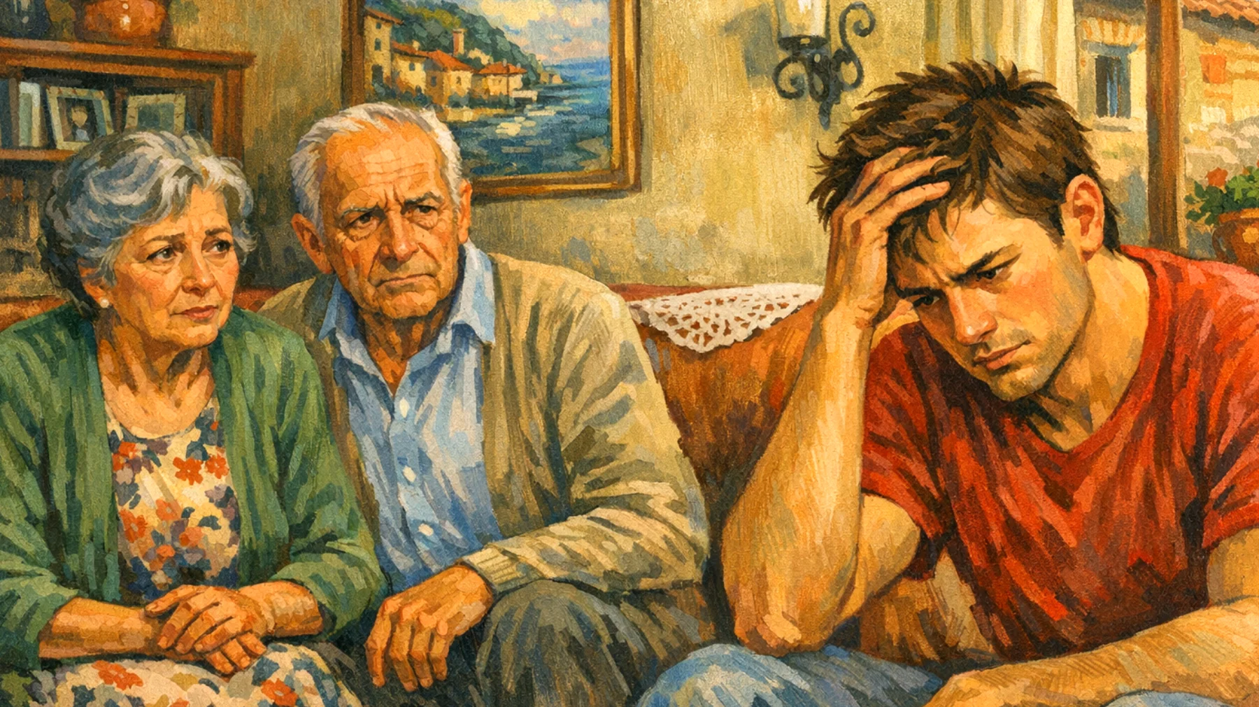 I nonni faticano a gestire le emozioni dei nipoti giovani adulti, che manifestano ansia, frustrazione o crisi emotive legate alle sfide della vita adulta (lavoro, relazioni, identità), sentendosi impotenti o inadeguati nel fornire il giusto supporto emotivo."