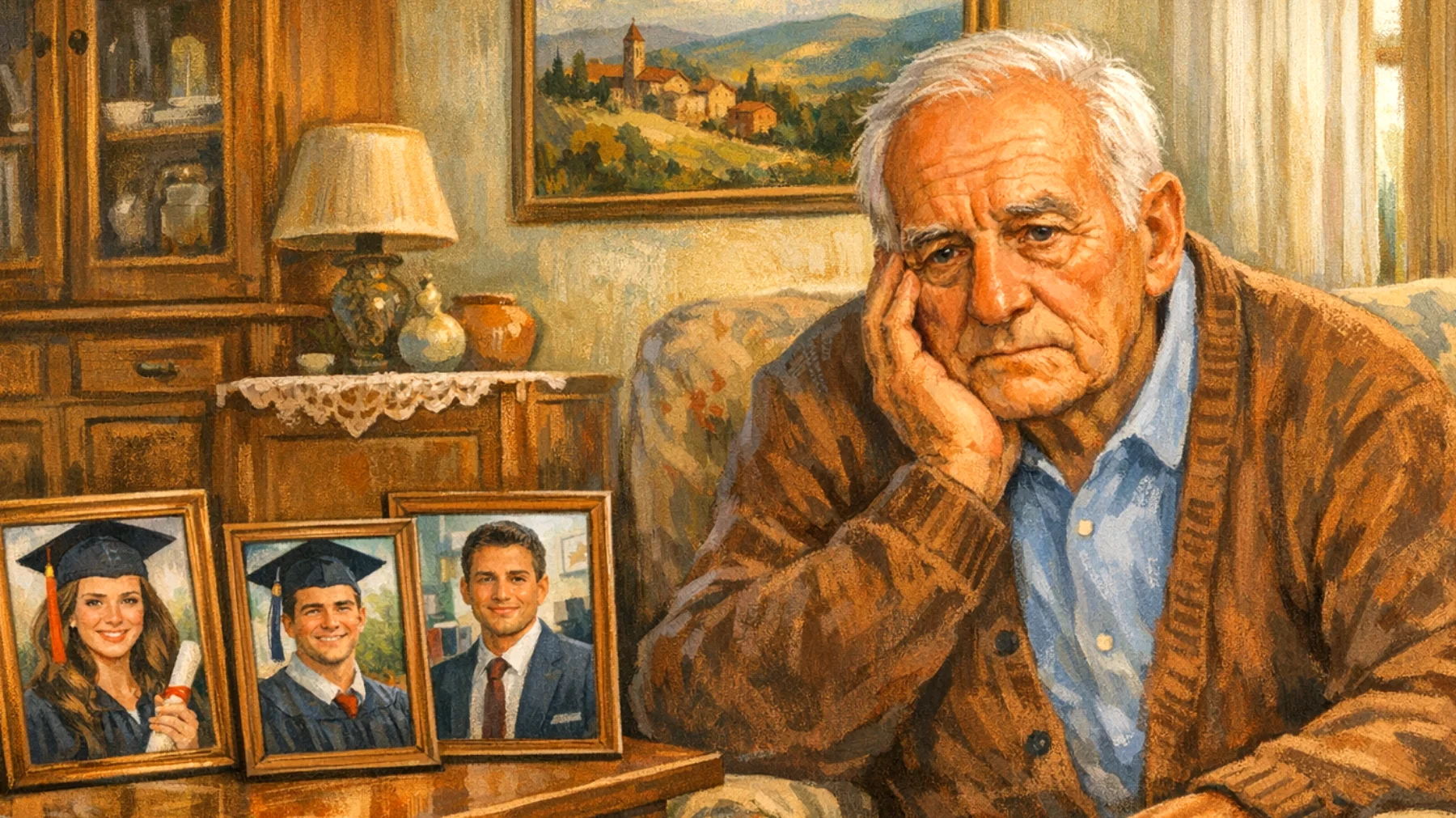 Un nonno si sente impotente nel supportare i suoi nipoti giovani adulti che stanno affrontando importanti transizioni di vita (laurea, primo lavoro, trasferimenti) e fatica ad adattarsi al suo nuovo ruolo, non sapendo come essere presente senza essere invadente."