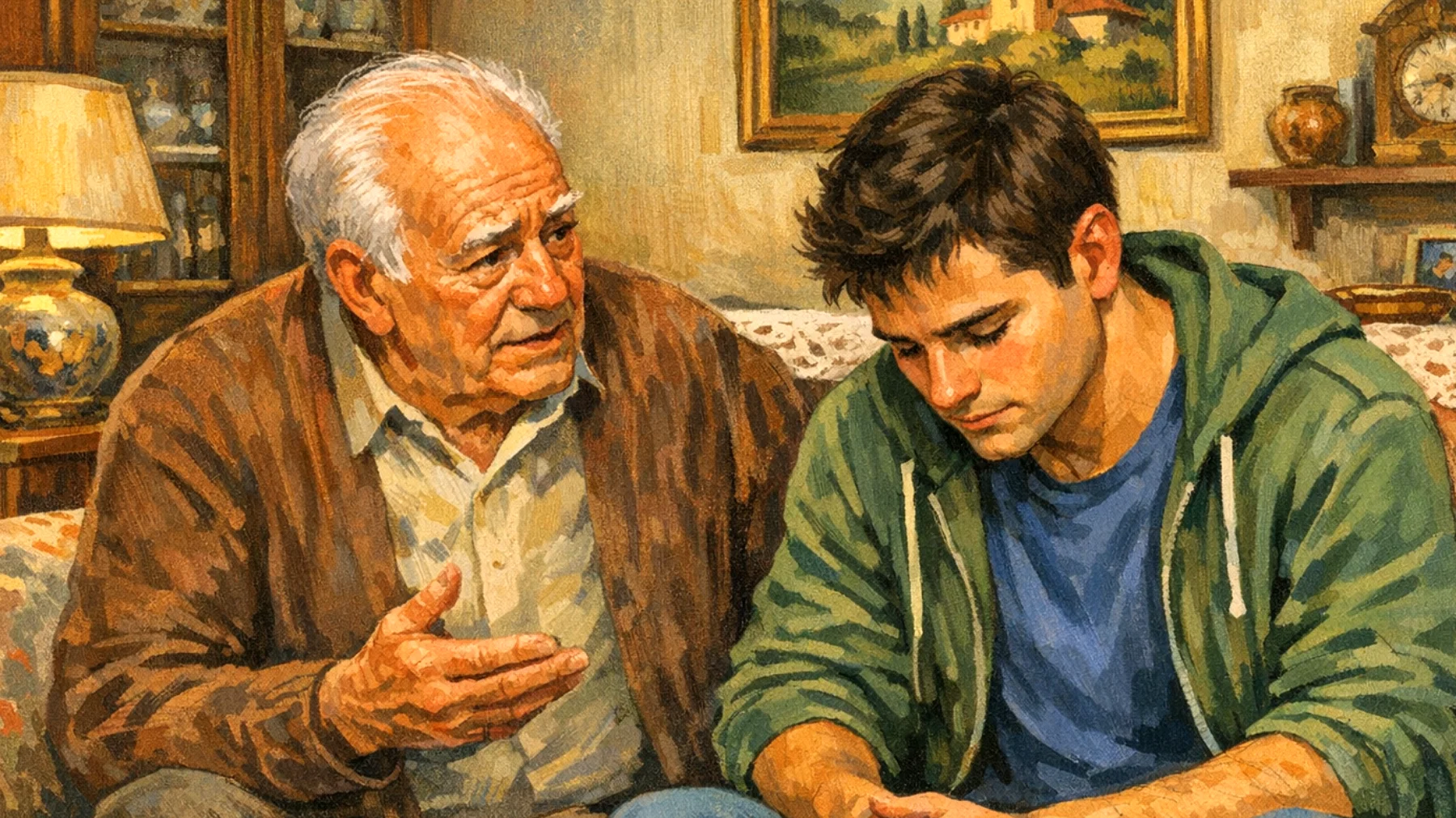 Il nonno si preoccupa perché il nipote giovane adulto è timido, fa fatica a socializzare e tende a isolarsi, limitando le occasioni di costruire relazioni significative e opportunità per il proprio futuro"