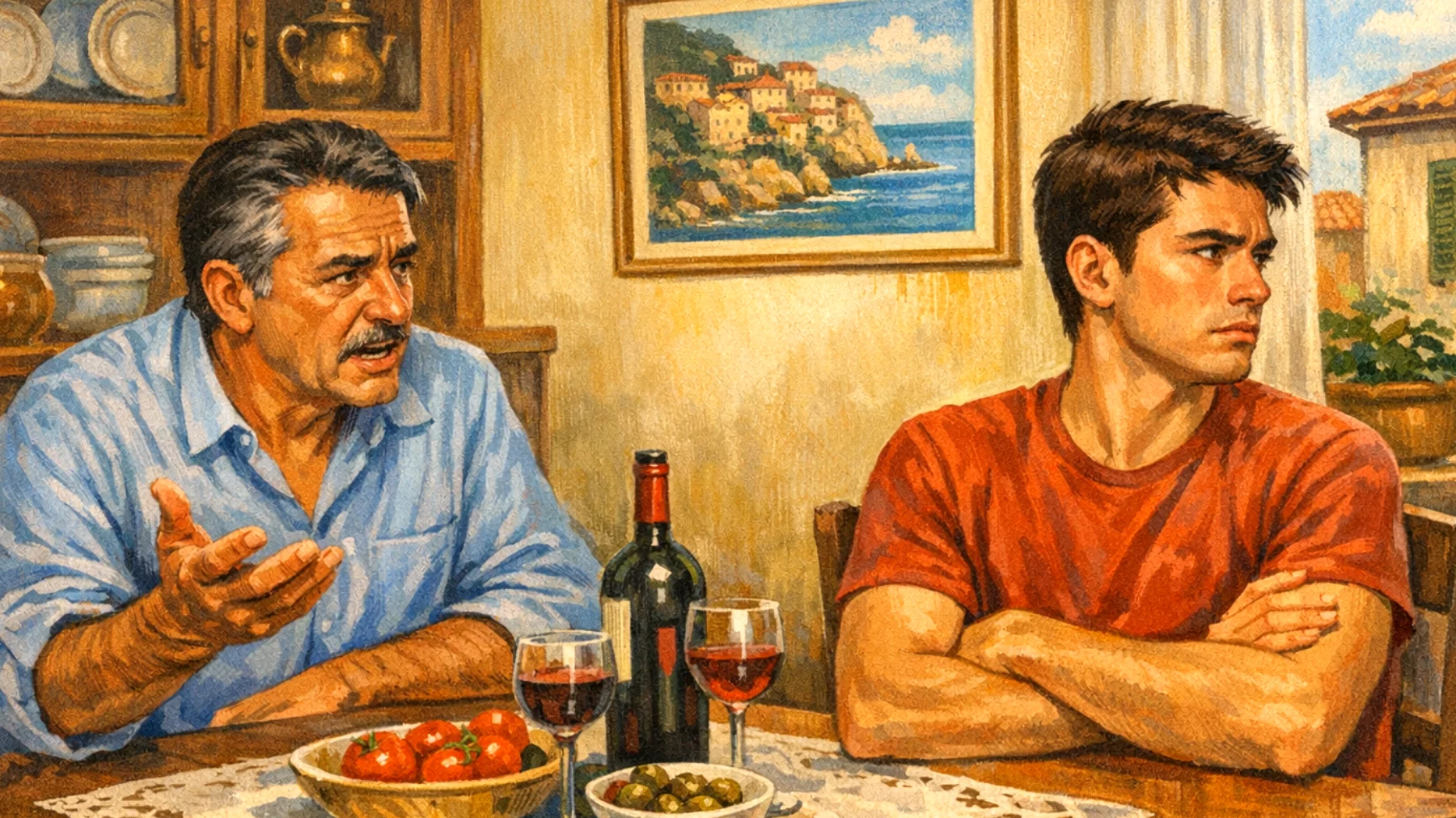 Papà che fatica a supportare il figlio giovane adulto nelle transizioni di vita (cambio lavoro, trasferimento, scelte sentimentali) perché tende a imporre la propria esperienza invece di ascoltare, creando tensioni e allontanamento emotivo"