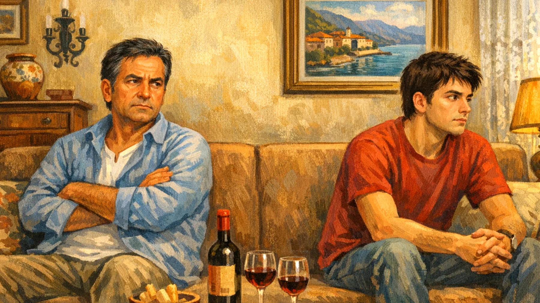 Un papà fatica a instaurare un dialogo affettivo profondo con il figlio ormai giovane adulto, sentendo che le conversazioni rimangono superficiali e distanti, senza riuscire a condividere emozioni, preoccupazioni o momenti di vera intimità emotiva"